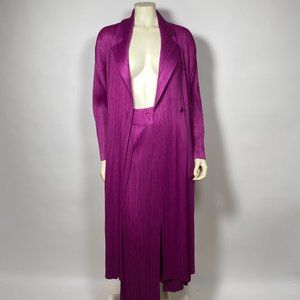 ISSEY MIYAKE Pleats Please Purple Jacket/Pant SET